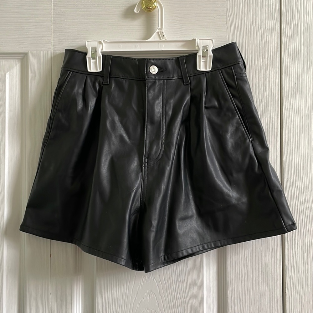 Levi’s faux leather shorts